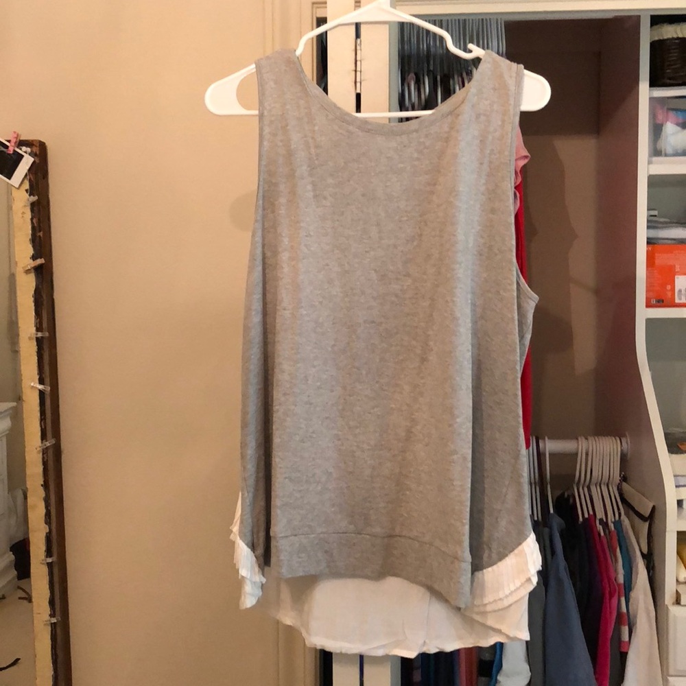 Grey/White Tank Top